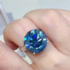 10 Carat Ring Round 925 Sterling Silver Moissanite Silver 173aa14c-b67c-4a22-a098-7faf21e59f5b-Max Trendsi