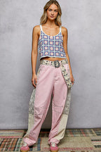 POL Cropped Crochet Cami Blue Floral Scalloped Edge with Granny Square Pattern 1741e216-6ccf-49b3-97b0-45bc4c0667fe-Max-Origin Trendsi