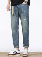 Men's Jeans Distressed Straight Leg Light Blue Denim Washed Pants 1749d96a-eff8-43fb-be6f-9499fcd528dc-Max-Origin Trendsi