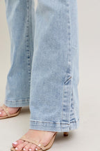 Judy Blue Jeans Tummy Control Light Wash Side Slit Slim Boot Denim Pants 175678fa-994b-457c-af6a-d814d13d3b89-Max Trendsi