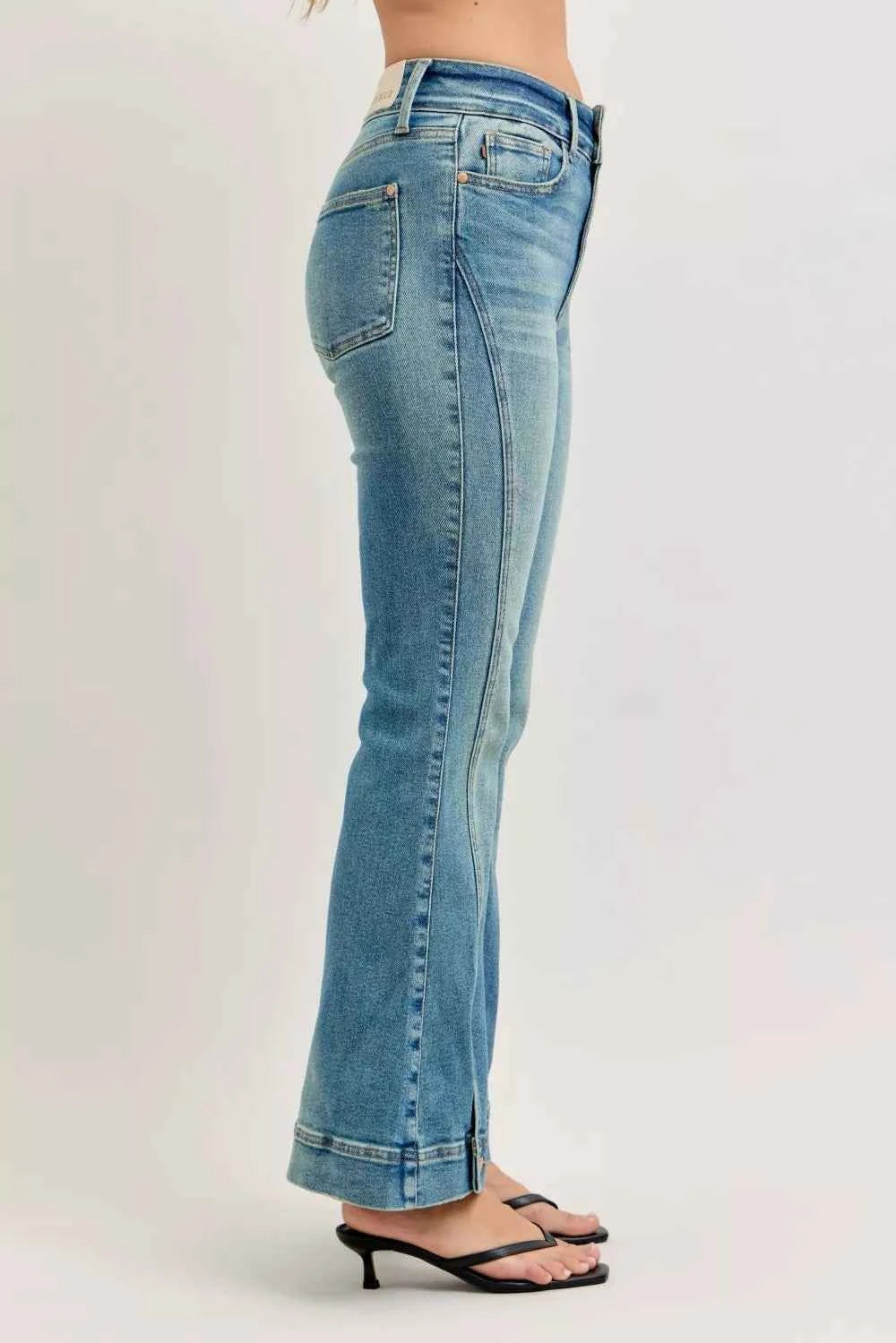 Judy Blue High Waist Vintage Wash Flare Jeans