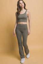 Love Tree Flare Leggings Moss Women High Waist Active with Side Pockets 175d9582-c247-453a-8a0a-01142957e5ee-Max Trendsi