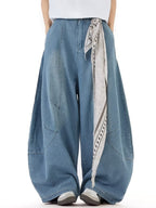 Men's Plus Size Wide Leg Jeans with Full Wash Finish