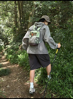 Hiking Backpack Nylon Lightweight Outdoor Travel Shoulder Bag Mesh Pocket