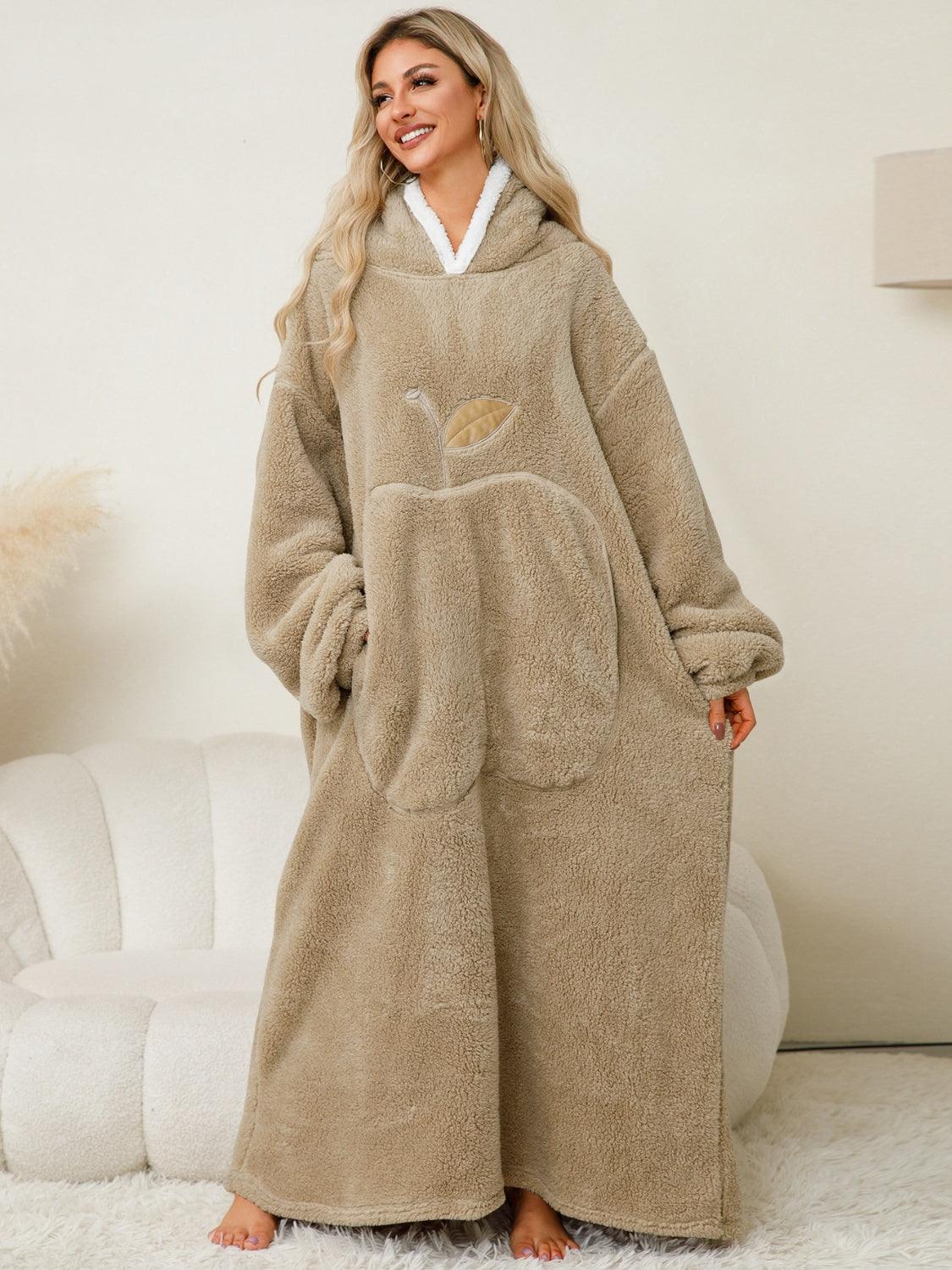 Hooded Lounge Dress Oversized Soft Pocketed Contrast Long Sleeve 180533dc-a23e-4944-bec9-07ebef0ef775-Max Trendsi
