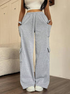 Casual Loose-Fit Drawstring Pants with Pockets