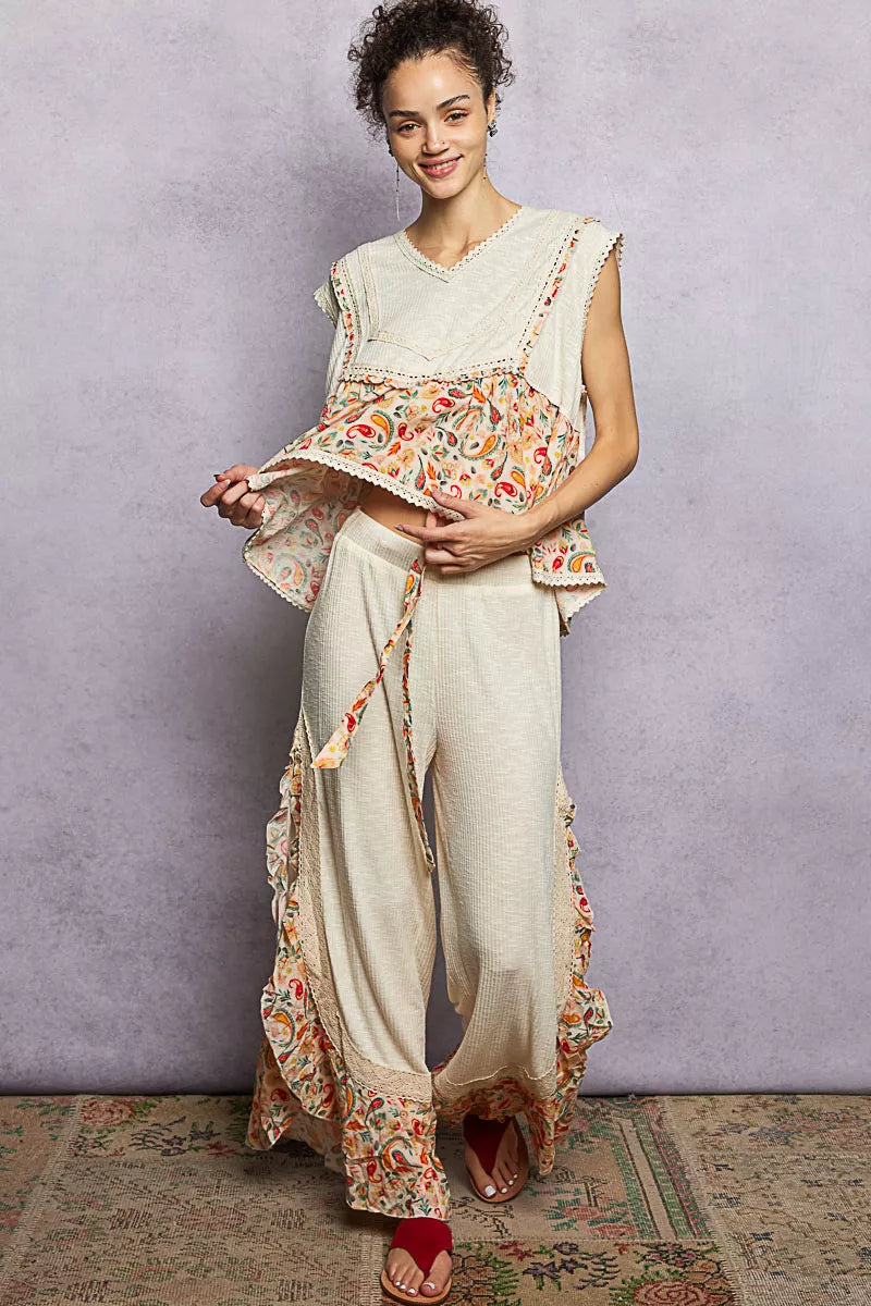 POL Women Blouse Floral Cropped Beige Lace Detail Ruffled Top 18397d9d-9573-44c8-9cef-11b4f9bbc8d0-Max-Origin Trendsi