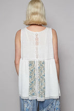 POL Tank Top Off White V Neck Sleeveless with Lace Detail Blouse 18472c9c-e30f-460f-b2a5-cfd0ce06a875-Max-Origin Trendsi