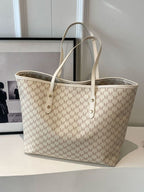 Large Capacity Tote Bag, One Size, PU Leather Material