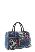 Nicole Lee USA Women's Bosque Boston Bag De Amor Denim Medium Handbag 185cdc9c169349109a8cb542bdc25eac-Max-Origin Trendsi