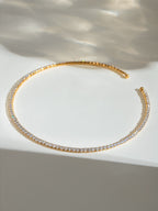 18K gold-plated Necklace Stainless Steel Jack&Din Inlaid Zircon Round Chocker 1872580f-950a-4c63-896a-90e7d6f07d48-Max Trendsi