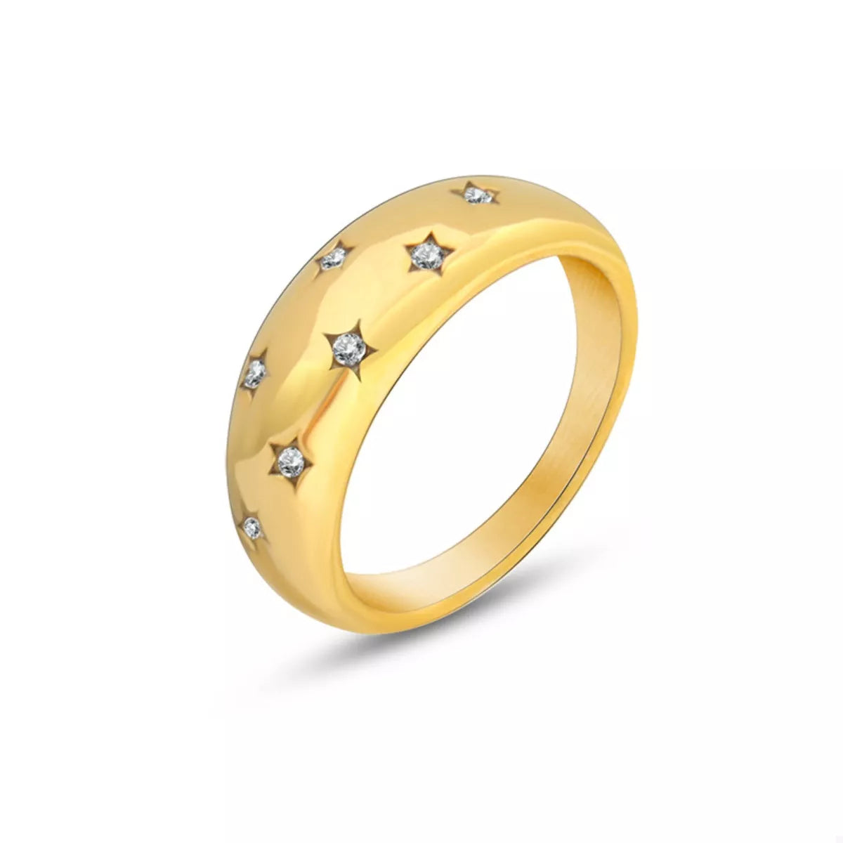 18K Gold-Plated Star Zircon Ring Gold Jewelry 18K_Gold-Plated_Star_Zircon_Ring_Gold_Jewelry Trendsi