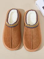 Suede Platform Slippers Faux Fur Lined Women Fashion Casual Rubber Shoes 18a729b9-3098-4611-b53c-5a18665149c1-Max Trendsi