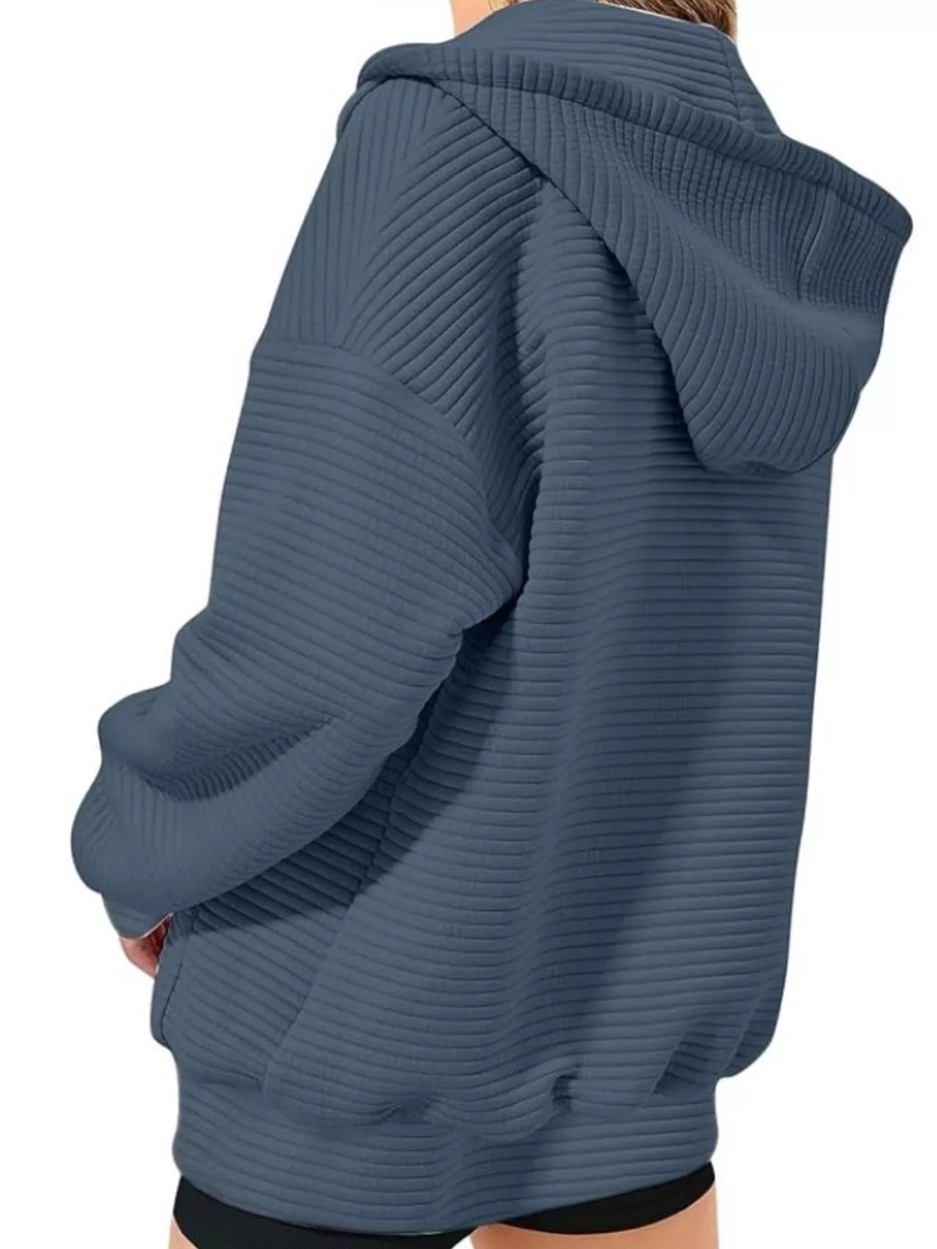 Women's Hoodie Zip Up Drawstring Hood Dropped Shoulder Long Sleeve 18ce3f33a6c74911ac8347c4de4ddb4e-Max-Origin Trendsi