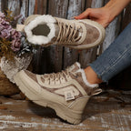 Women's Sneaker Boots High-Top Platform Chunky with Lace-Up Fluff Shoes 18fe1cf6ffad4c74bf79b073aaebe94f-Max-Origin Trendsi
