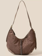 Women's Shoulder Bag Fame Braided Detail Hobo Medium Soft Zipper Hobo Bag DBR One Size 19297bc7-e01a-4d79-ae2a-47c1c81602dc-Max-Origin Trendsi