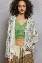 POL Floral Cardigan Womens Ivory Open Front with Center Open Fringe 19841721-968c-4625-9c09-aa7ba31241bc-Max-Origin Trendsi
