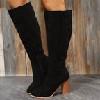 Point Toe Block Heels Boots 19920700253c448081b665f433015c66-Max-Origin Trendsi