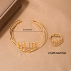 Open Bracelet and Ring Jewelry Set 18K Gold-Plated Gold 2 Pcs 199859f1-481e-40b6-8675-60c32c576fc7-Max-Origin Trendsi