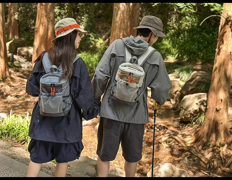 Hiking Backpack Nylon Lightweight Outdoor Travel Shoulder Bag Mesh Pocket