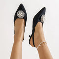 Women's Heels Pearl Detail PU Leather Point Toe Pumps Shoes Black 19a71558-50a6-4ebd-905e-41fb0a1b3eef-Max-Origin Trendsi