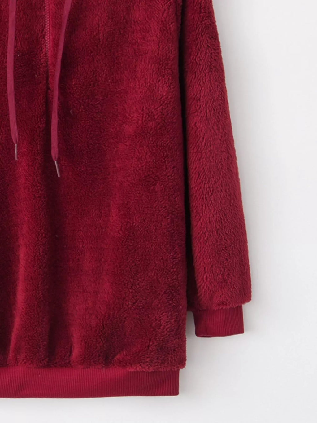 Womens Fleece Hoodie Half Zip Drawstring Hood Soft Top S-4XL 19d1e0b8-3f73-43bd-be48-6b8386d3ea03-Max-Origin Trendsi