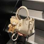 Women's Mini Crossbody Bag Pu Leather Top Handle Turn Lock Fashionable Purse