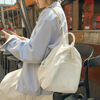 Casual Mini Nylon Backpack Bag Women's Simple Solid Casual Lightweight Schoolbags