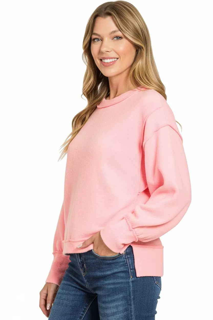 Zenana Brushed Melange Hacci Oversized Pullover 1a102e41-22de-48ef-9e55-84dfd43d5c4f-Max-Origin Trendsi