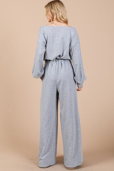 Ces Femme Overall Gray Jumpsuit Boat Neck Long Sleeve Drawstring Wasit 1a54bd8a-e27c-45ab-beed-453ea8fccb89-Min Trendsi