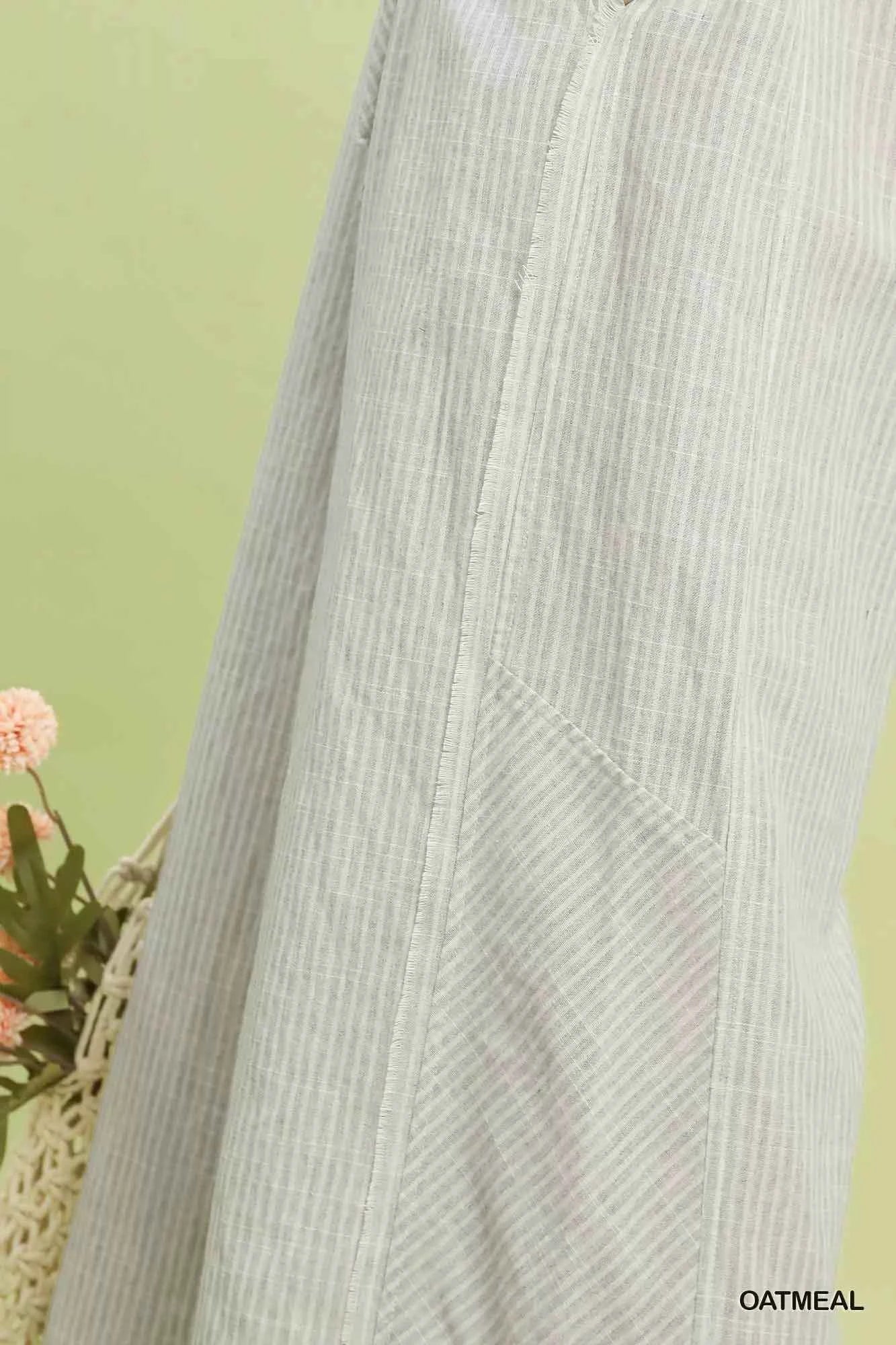 Umgee Wide Leg Pants Linen Blend Striped Oatmeal Drawstring Trousers 1a79a351-7876-4eb2-abb1-b1d7b07642a2-Max-Origin Trendsi