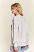 ADORA Sweatshirt Rhinestone Star Boots Accent Casual Long Sleeve Top 1ab10b42f621466e9e193175ac9f9d94-Max-Origin Trendsi