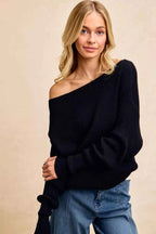 BiBi Waffle Knit Off Shoulder Top 1ae17b7d17024fc08ea5ca866689903b-Max-Origin Trendsi
