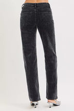 RISEN omens Corduroy Pants Mid Rise Straight Leg Tummy Control Midnight 1affa9135b9145ba89b20901714dc57d-Max-Origin Trendsi