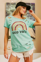 BiBi Cotton T-shirt Slub Laser with American Cowboy Graphic Top 1b02aba7d52d4260afeb4b5aa6d7414a-Max-Origin Trendsi