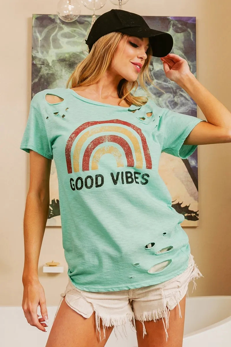 BiBi Cotton T-shirt Slub Laser with American Cowboy Graphic Top 1b02aba7d52d4260afeb4b5aa6d7414a-Max-Origin Trendsi