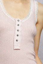 POL Tank Top Pink Lace Trim with Front Button Closure and Pocket 1b7b6e09-30bf-45d4-94e4-4c1b9b68545c-Max-Origin Trendsi