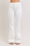 Judy Blue White Flare Jeans High-Waisted Tummy Control Denim Pants WHT 1c1db71c-cb7d-45b1-9158-52e2d4eab441-Max-Origin Trendsi