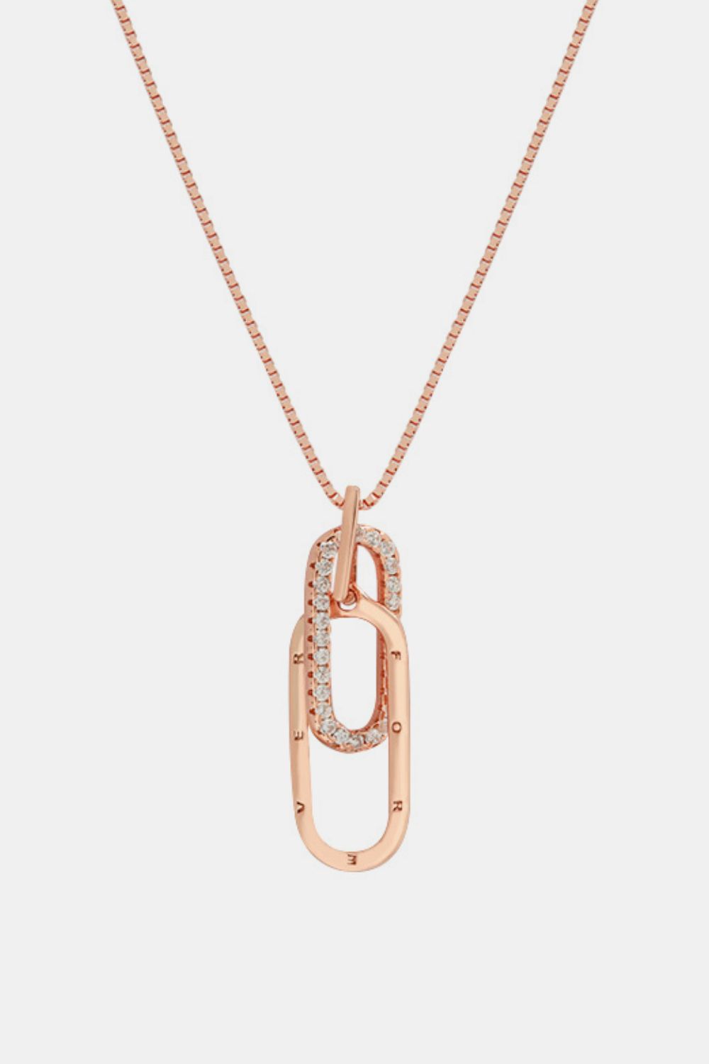 Chain Necklace Inland Zircon 18K gold-plated 925 Sterling Silver Jewelry Rose Gold One Size 1c210c2c-686a-4758-a274-a222c6ce4cc5-Max Trendsi