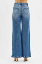 RISEN Wide Leg Jeans Womens High Rise with Front Yoke and Heart Back Pocket 1c7c1eedffe447f6a56dcc04a24df70b-Max-Origin Trendsi