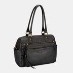 David Jones Leather Shoulder Bags Zipper Large Outer Pocket Handbag Black One Size 1c831aa3-7c0e-4839-b1e3-98b98843fde0-Max Trendsi
