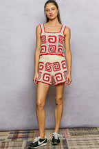 POL Handmade Crochet Cropped Tank Ivory Red with Granny Square Pattern 1c918ec4-3f7b-4f21-b7b6-2bd2361fec72-Max-Origin Trendsi