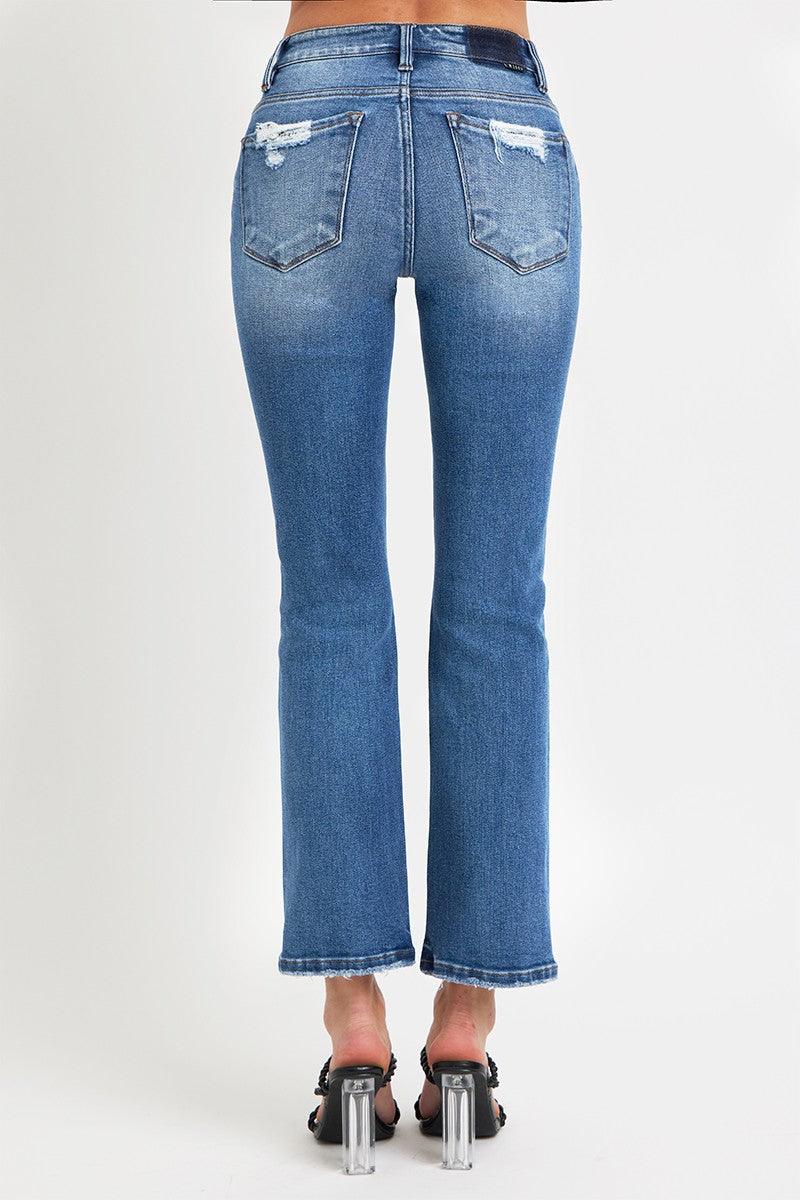RISEN Mid Rise Ankle Straight Jeans with Pockets 1d0616cd-92b1-4154-8c1b-d8f21e5ce824-Max Trendsi