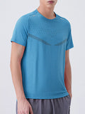 Men's T-Shirt Active Wear Top Breathable Quick-Dry Short Sleeve Plus Sizes Sky Blue 1d0e94c2-3ca1-4245-bbbb-8b950410c64c-Max-Origin Trendsi