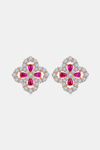 Cultivating Ruby Flower Women Stud Earrings 925 Sterling Silver Lab-Grown Jewelry Silver One Size 1d19b835-763d-4d72-8b95-d7f3667dbf72-Max Trendsi