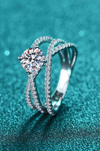 Crisscross Ring 1 Carat Moissanite in Sterling Silver Silver 1d4e15b0d0514d78ba1879edec85c0e4-Min Trendsi