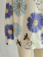 Women's Sweater Pearl Detail Flower Embroidered Round Neck Knit Pullover 1d57f9e2d2ff46d1ab08f7874cf1ea9b-Max-Origin Trendsi