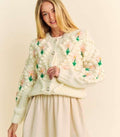 Davi & Dani USA Cardigan Floral Embroidery Pattern Button Down Long Sleeve Cream 1dedf0fc-5929-4080-87db-de5b9891d935-Max Trendsi