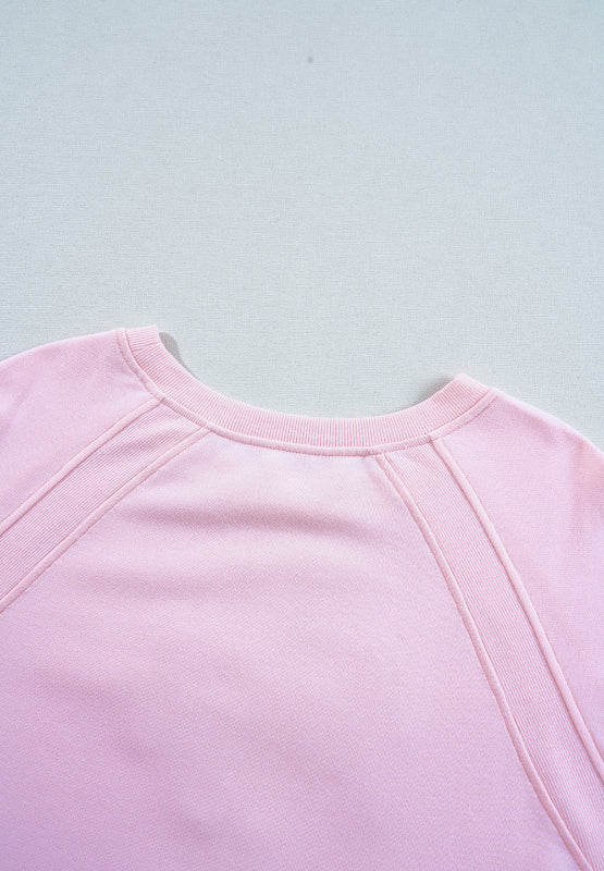 Valentine’s Day Pink Sweatshirt HUG AND KISSES Embroidery Round Neck Tops 1e7c4f75-8508-4733-8f3f-9fd1bcca7be3-Max Trendsi