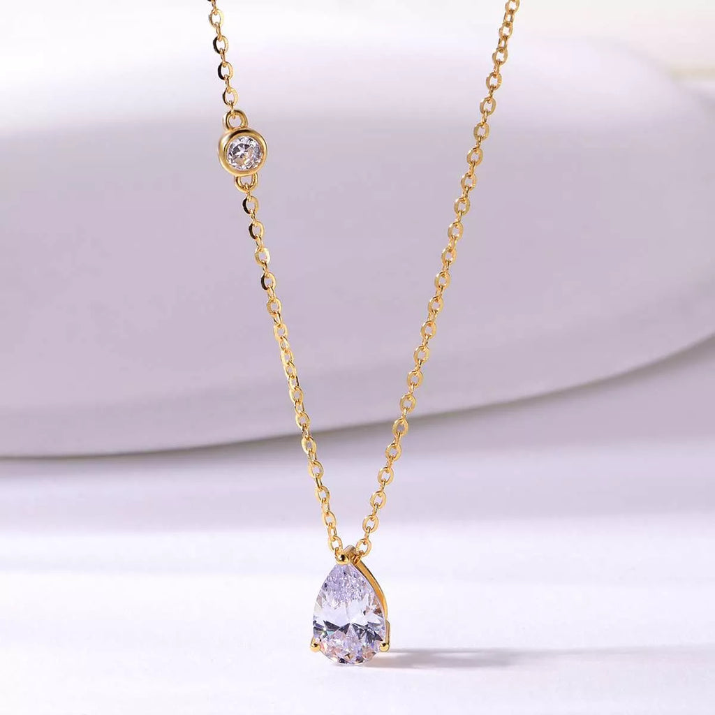 1.25 Carat Moissanite Teardrop Necklace 925 Sterling Silver 18K Gold-Plated 1e7c7d4b-9f60-427a-86a4-8ebeb4561564-Max-Origin Trendsi